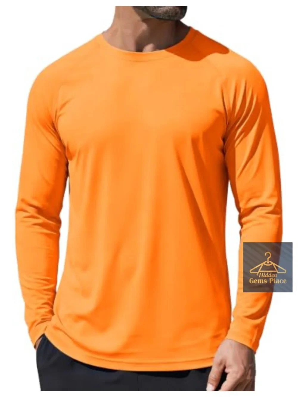 Men's UPF 50+ Long Sleeve Rash Guard Swim Top Quick Dry SPF Fishing Shirt
